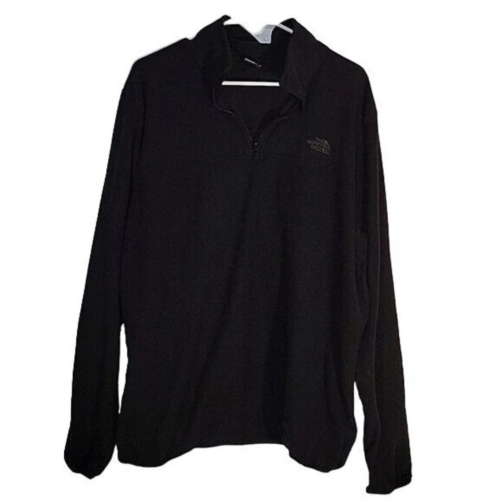 The North Face Fleece Pullover Quarter Zip Soft Black XL‎